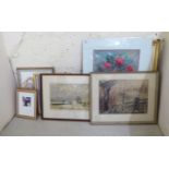Various framed and card mounted pictures: to include Logan - a still life study,