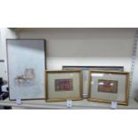 Digby Smith - two abstract studies oil on board one bearing a signature 4'' x 65'' framed;