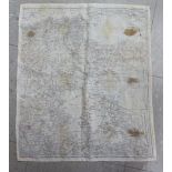 A Great War period double sided map, printed on silk, covering Cyrenaica, south to Lake Chad,