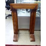 A 20thC quartetto of teak occasional tables, the two larger with inlaid chequerboard tops,