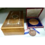 A bronze finished medallion,