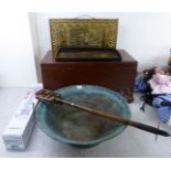 A mixed lot: to include an early 20thC bamboo and metal mounted shooting stick BSR