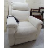 A modern electrically adjustable armchair,