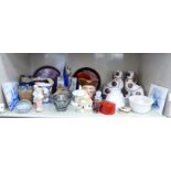 Decorative items: to include a James Sadler china novelty teapot,