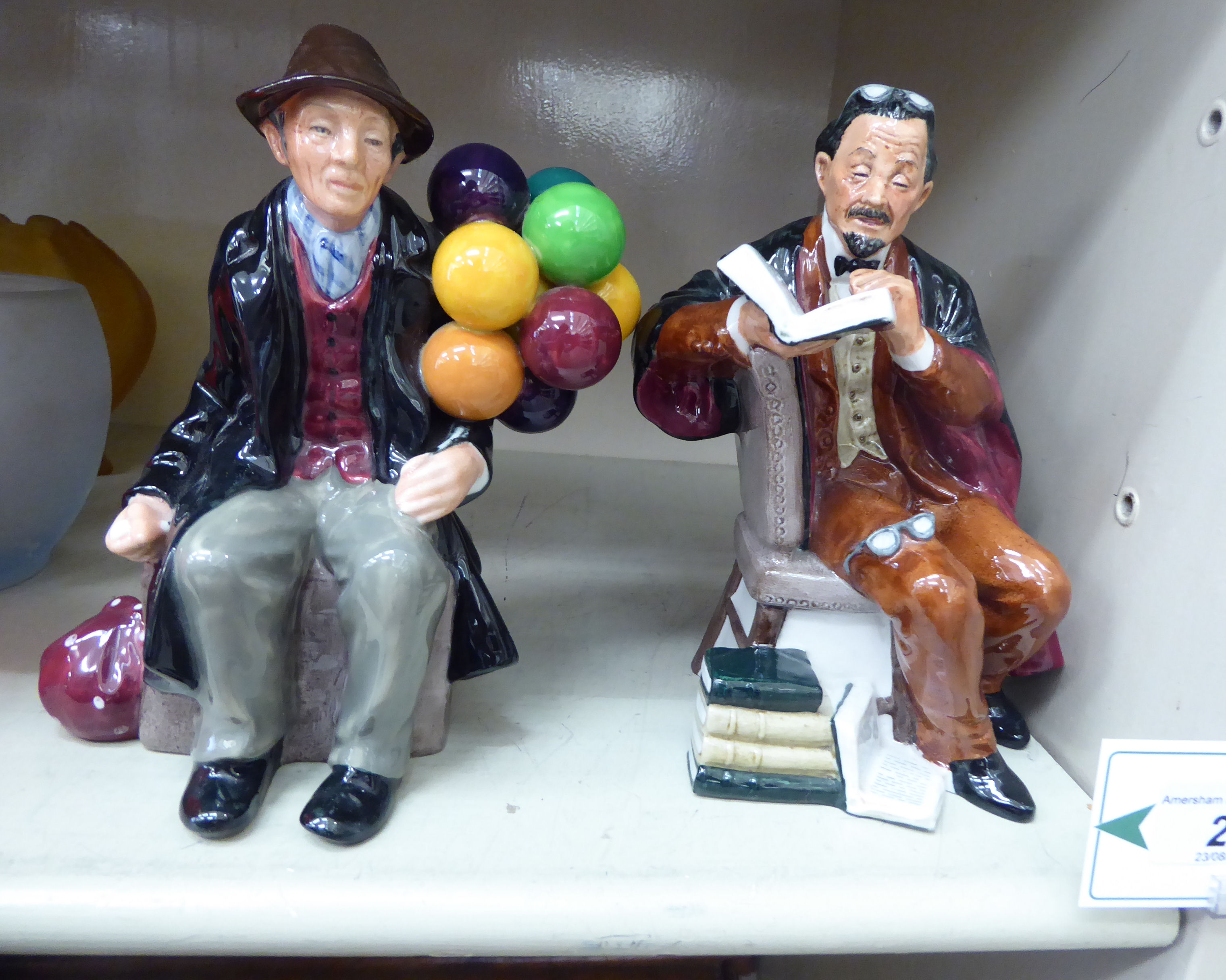 Two Royal Doulton figures 'The Balloon Man' HN1954 7''h;