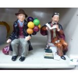 Two Royal Doulton figures 'The Balloon Man' HN1954 7''h;