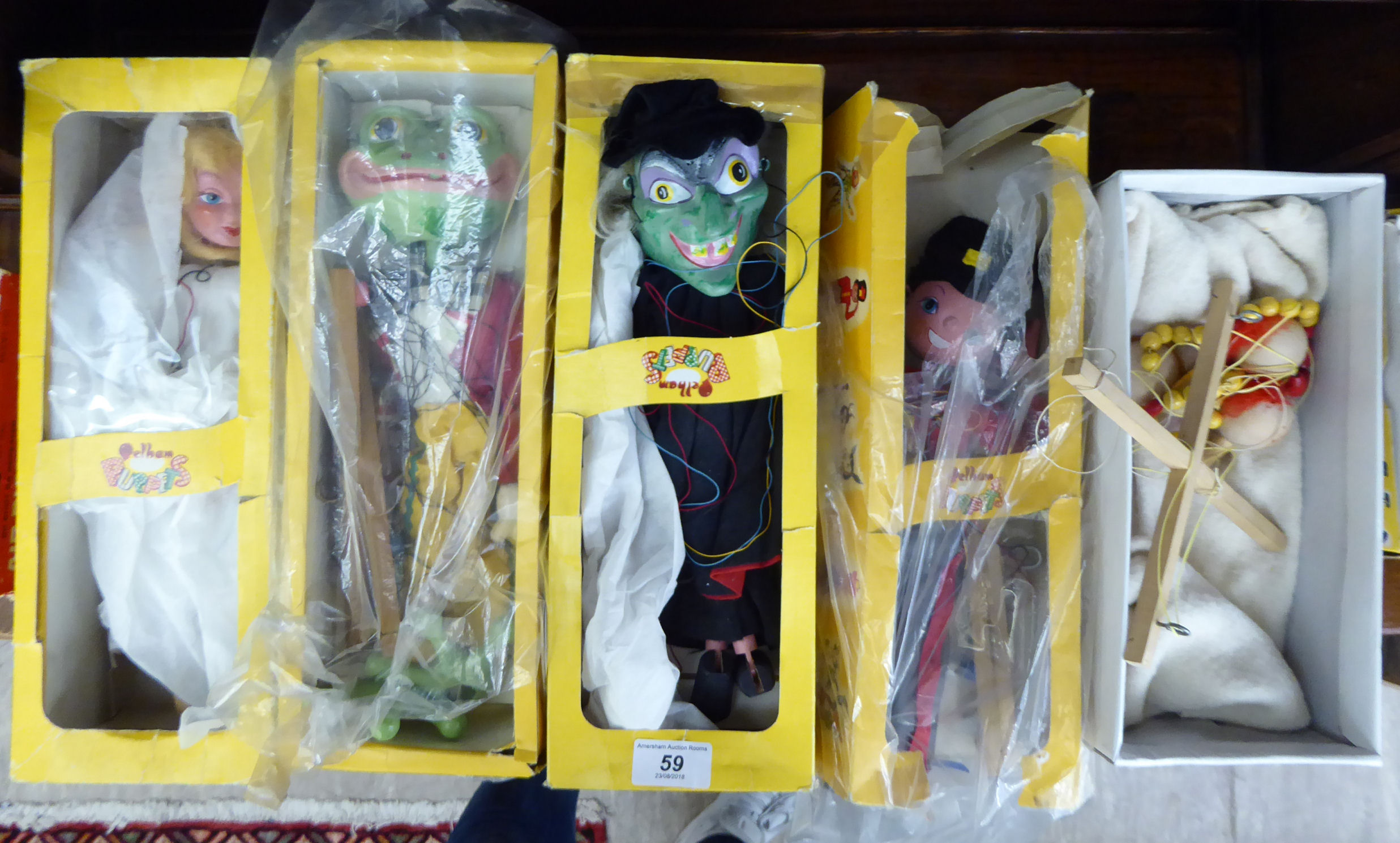 Five Pelham puppets and one other: to include 'Wicked Witch' 12''h boxed LAB - Image 6 of 7