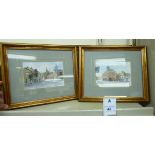 Graeme Campbell - three scenes in Old Amersham and another of Church Street,