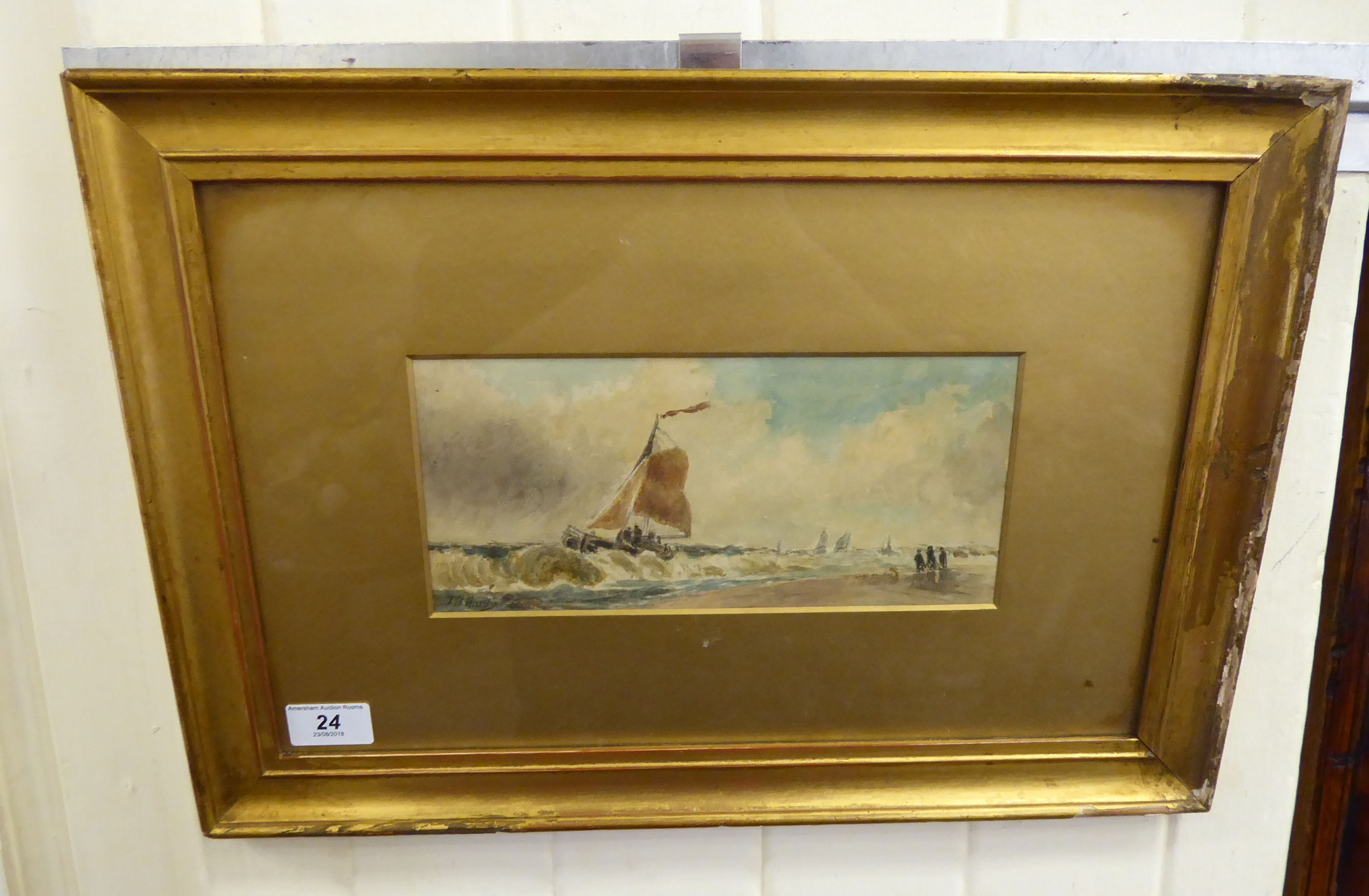 In the manner of TB Hardy - a seascape with sailing vessels,