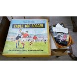 A 'vintage' Tudor Rose table-top soccer game boxed;