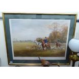Madeline Selfe - 'The Duke of Beaufort with his hounds in Badminton Park 1973' Limited Edition