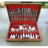 A canteen of Kings pattern silver plated flatware and cutlery CA