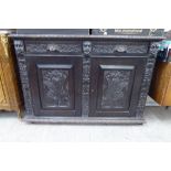 A late Victorian dark stained,