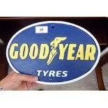 A cast iron sign 'Goodyear Tyres' 8'' x 11'' RSB