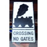 A cast iron sign 'Crossing,