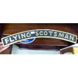 A cast iron sign 'Flying Scotsman' 27''w BL