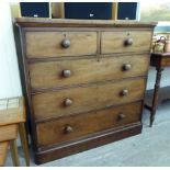 A late Victorian satin mahogany dressing chest,