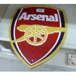A cast iron sign 'Arsenal FC' 10''w OS4