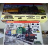 Two boxed Hornby 00 gauge model train sets, viz.