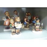 Seven Goebel china figures: to include 'Choir Boy' 6''h OS3