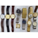 Eleven dissimilar wristwatches: to include Lorus and Accurist OS5