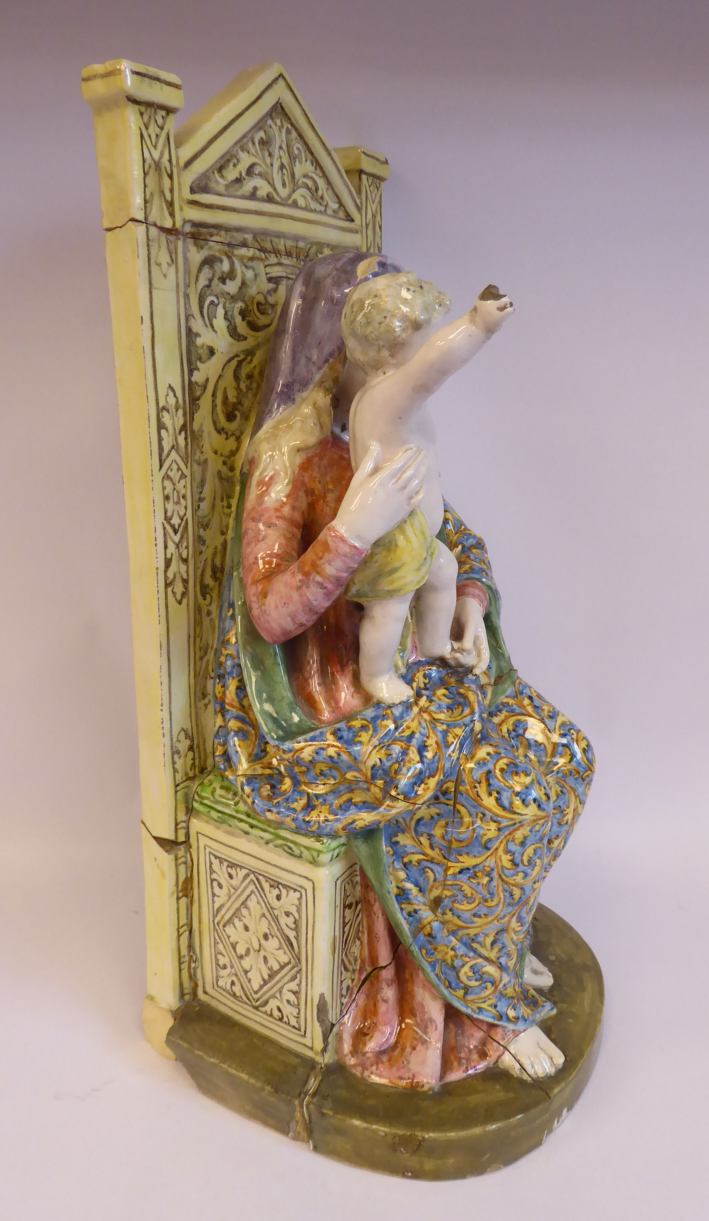 An Angelo Minghetti majolica figure, - Image 3 of 10