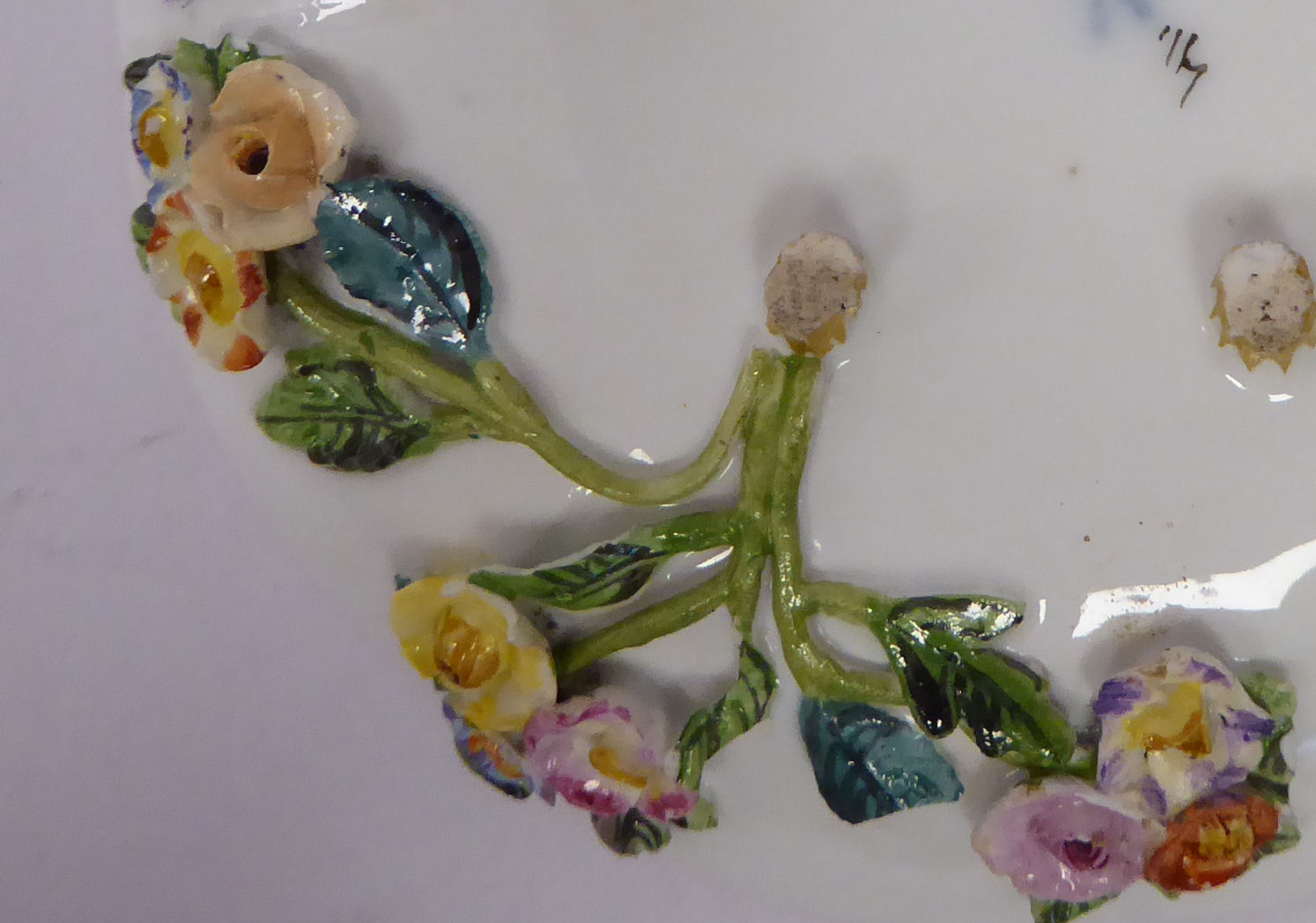 A late 19thC Meissen porcelain coffee cup and saucer, - Image 5 of 9