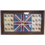 An early 20thC set of twenty-five printed cigarette 'silks' featuring flags of the British Empire,