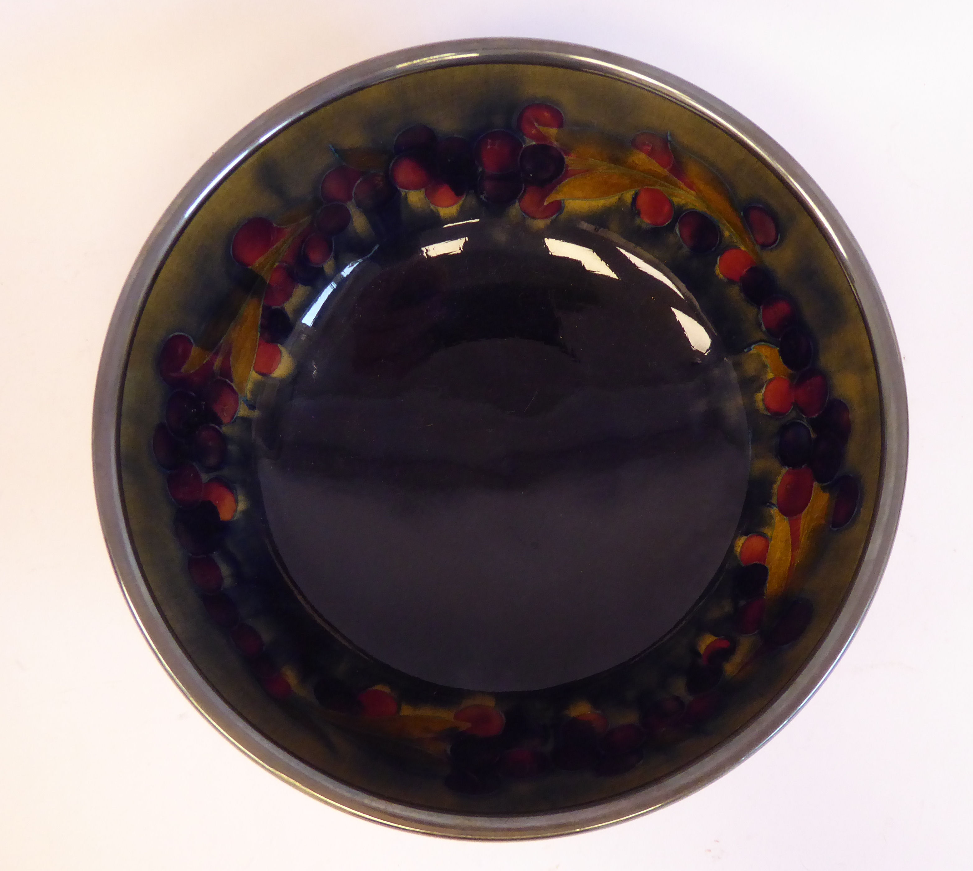 A Moorcroft pottery footed fruit bowl, decorated in a version of the Pomegranate design, - Image 5 of 7