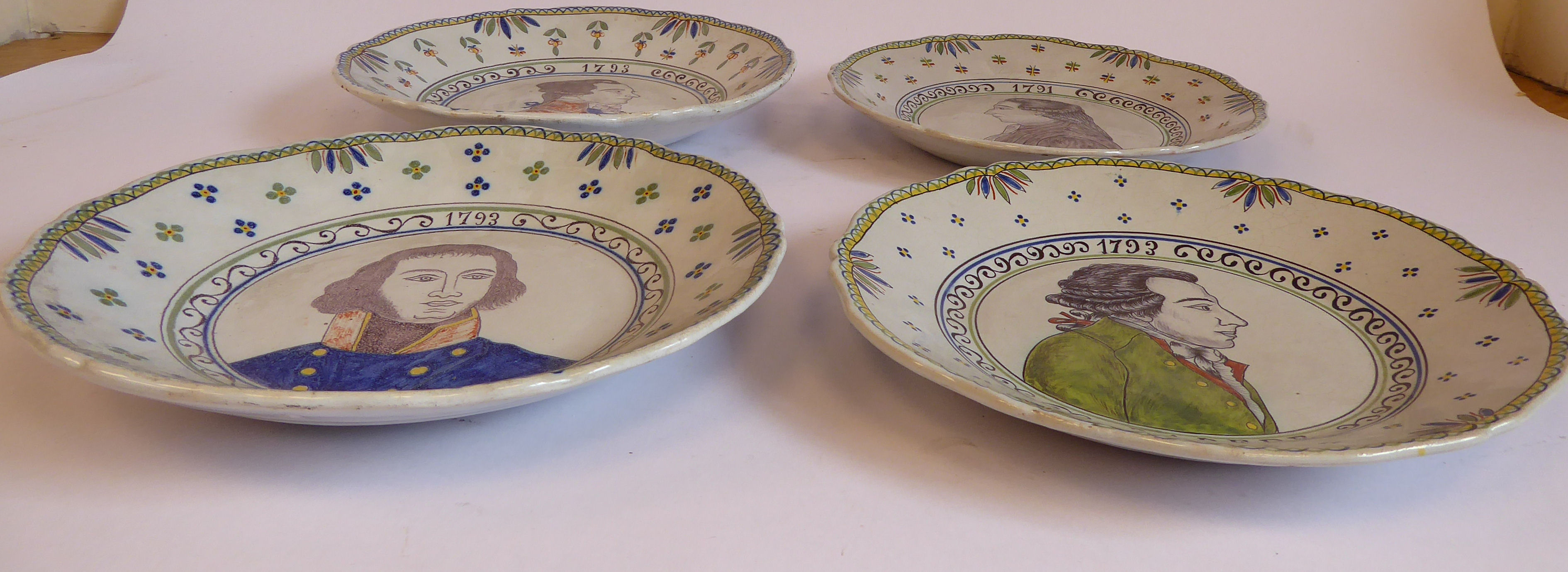 A set of four early 20thC French faience dishes, - Image 2 of 7