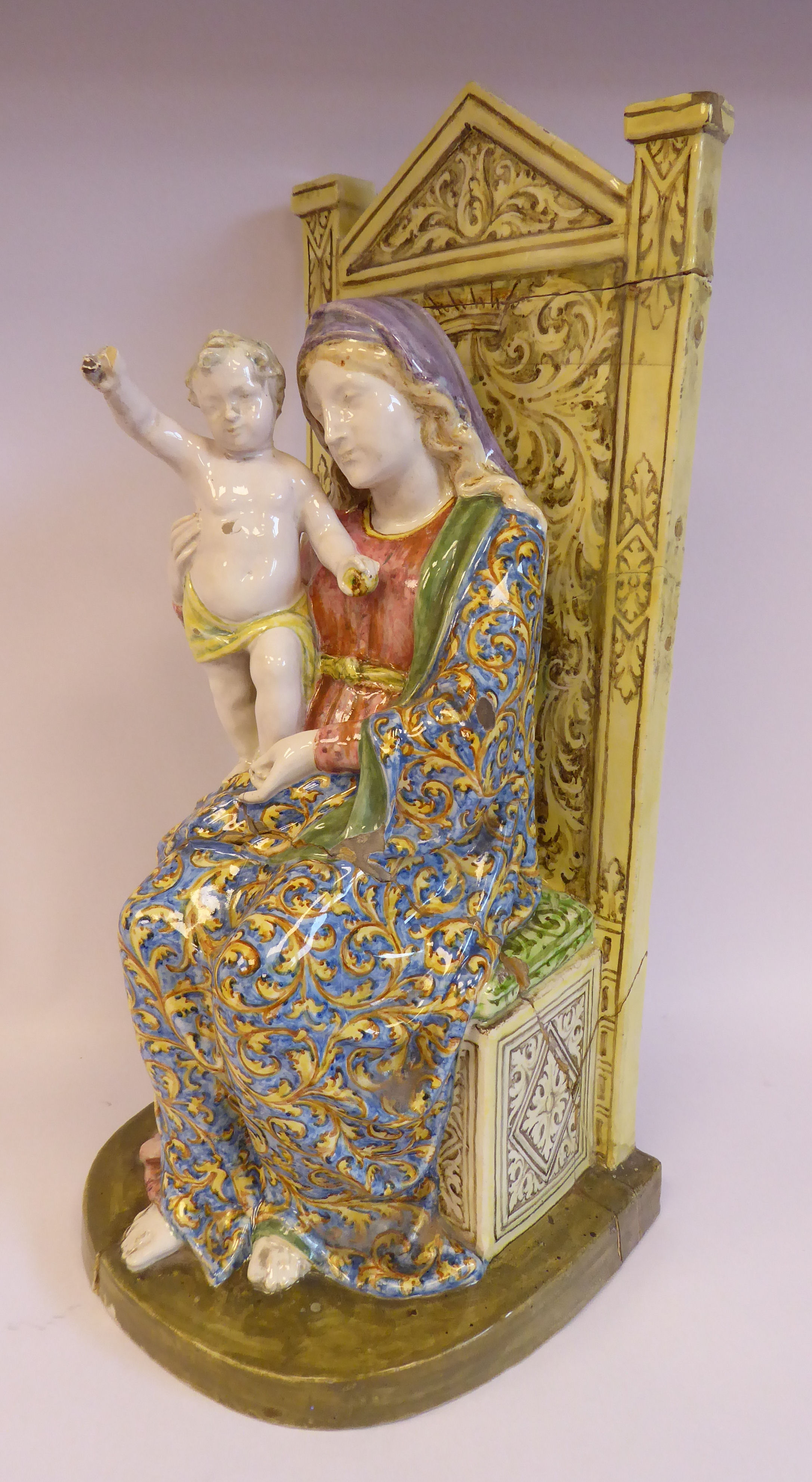 An Angelo Minghetti majolica figure, - Image 2 of 10