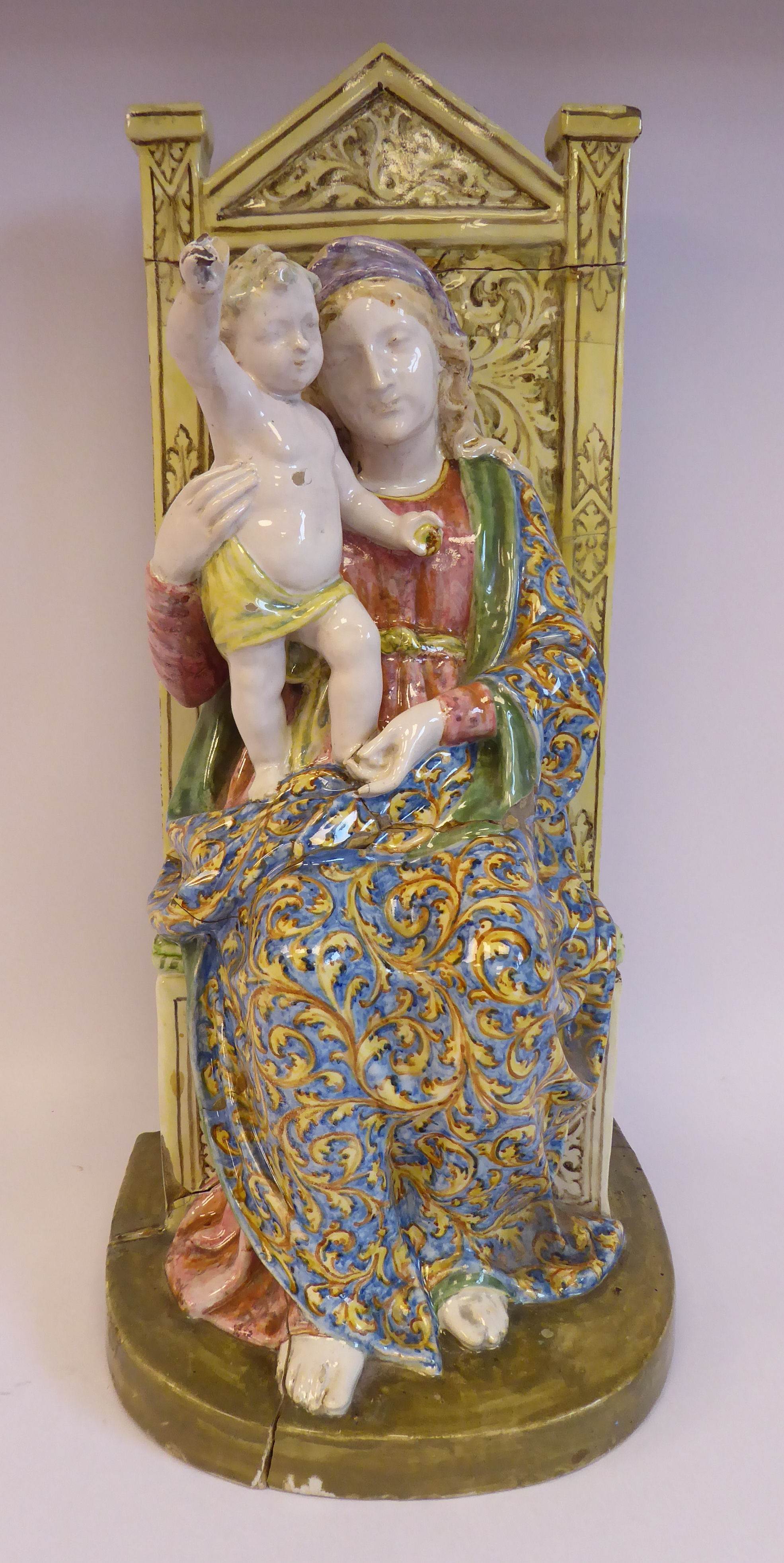 An Angelo Minghetti majolica figure,