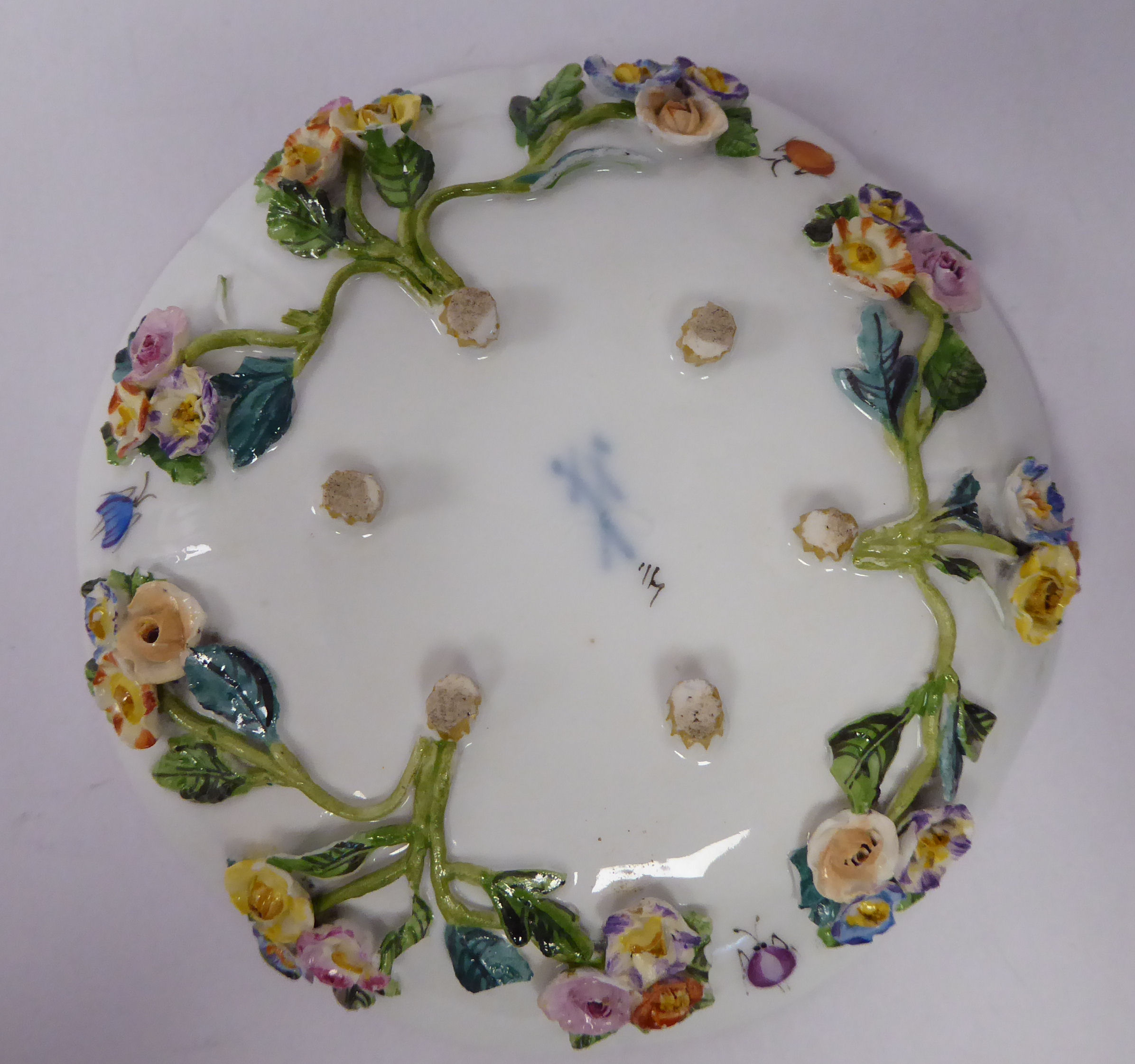 A late 19thC Meissen porcelain coffee cup and saucer, - Image 4 of 9