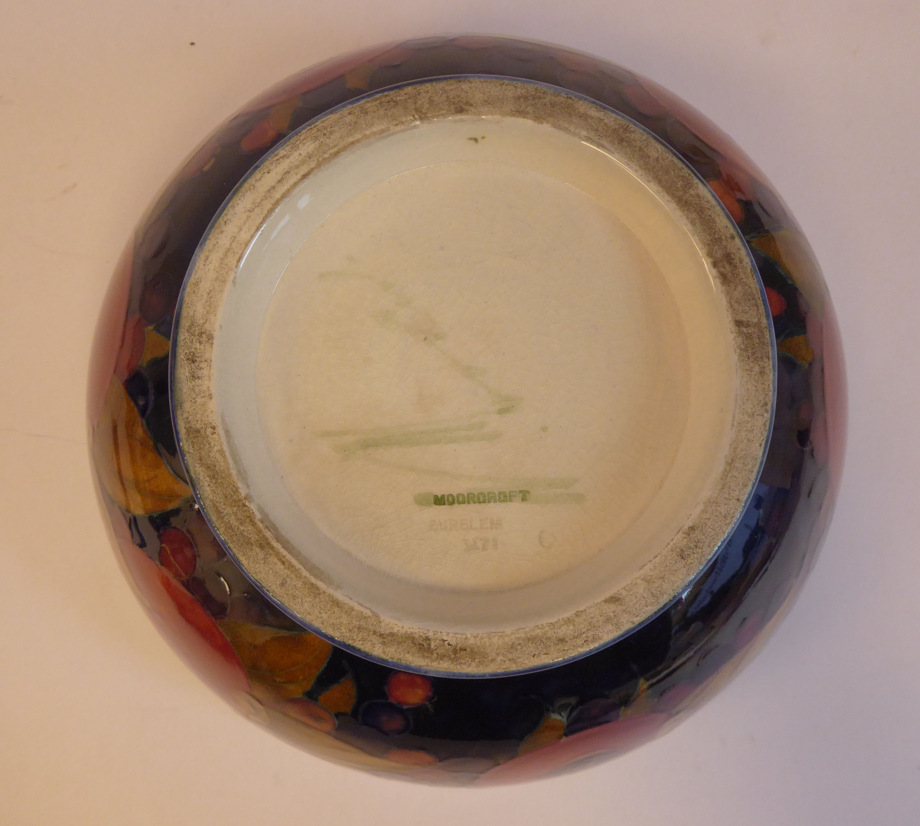 A Moorcroft pottery footed fruit bowl, decorated in a version of the Pomegranate design, - Image 6 of 7