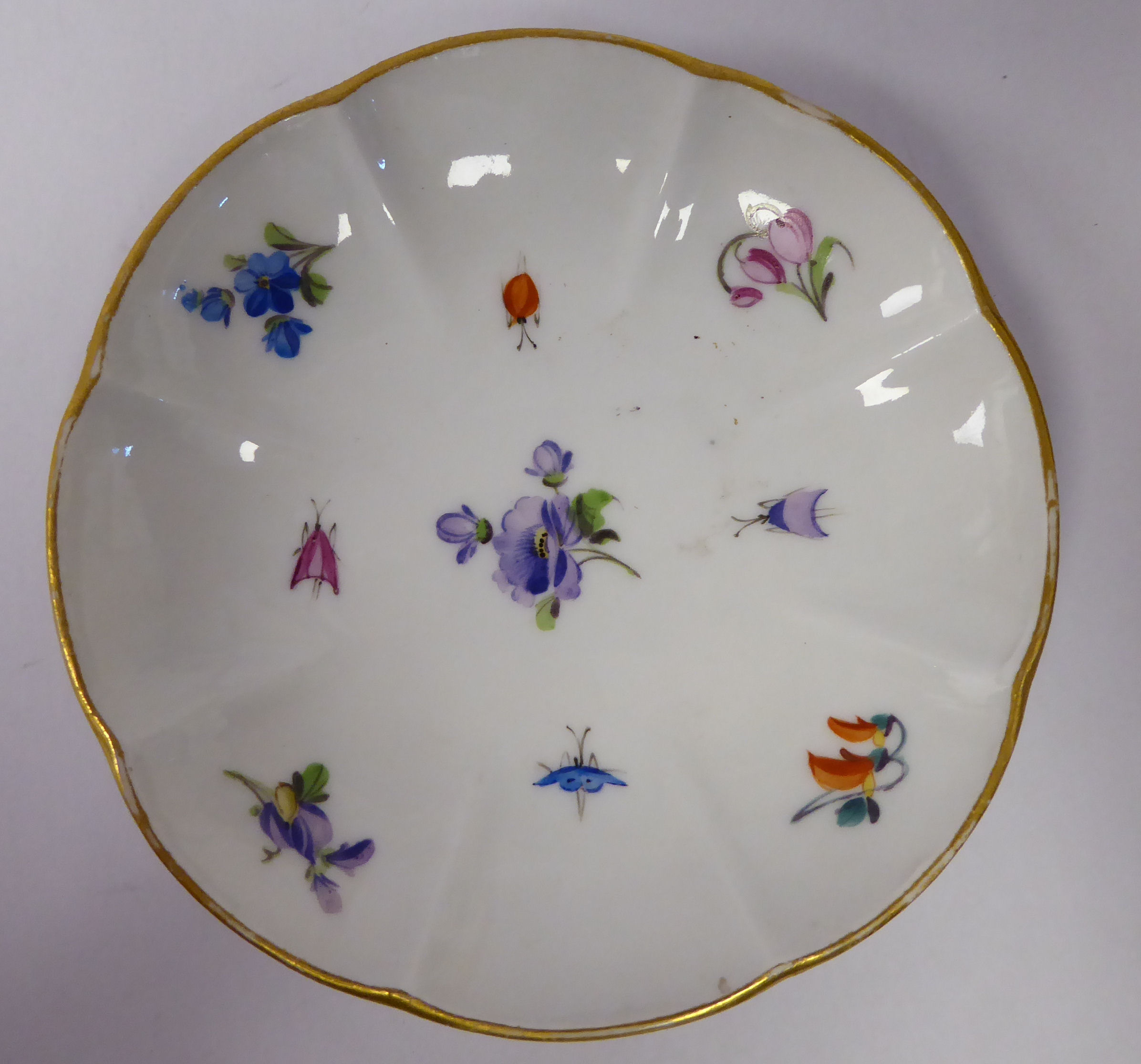 A late 19thC Meissen porcelain coffee cup and saucer, - Image 3 of 9