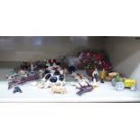 Various painted diecast and other model farmyard animals and associated equipment OS2