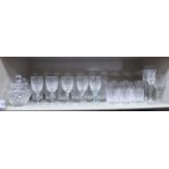 Glassware: to include ten hock glasses with star cut decoration 7.