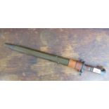 A Great War period bayonet and scabbard the blade 17''L CA