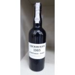 A bottle of Cockburn's 1985 Vintage Port OS2