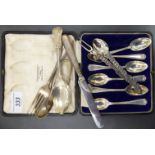 Silver collectables: to include a set of six teaspoons London 1913 cased CS