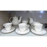 A Royal Doulton china Diana pattern part tea set OS4