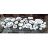 Royal Worcester china Evesham pattern tableware: to include a lidded casserole dish 5''h