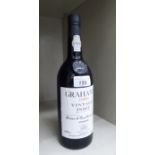 A bottle of Graham's 1983 Vintage Port OS1