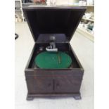 A mid 20thC HMV tabletop gramophone,