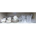 China and glassware: to include Mikado tea cups and saucers OS2