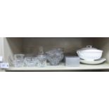 A mixed lot: to include mid 20thC cut crystal tableware OS6