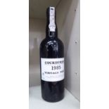 A bottle of Cockburn's 1985 Vintage Port OS2