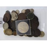 Uncollated mainly British pre-decimal coins: to include a George IV four pence piece 11
