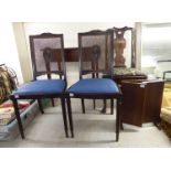 Small furniture: to include a George III mahogany splat back dining chair,