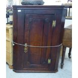 Small furniture: to include a George III oak hanging corner cabinet,